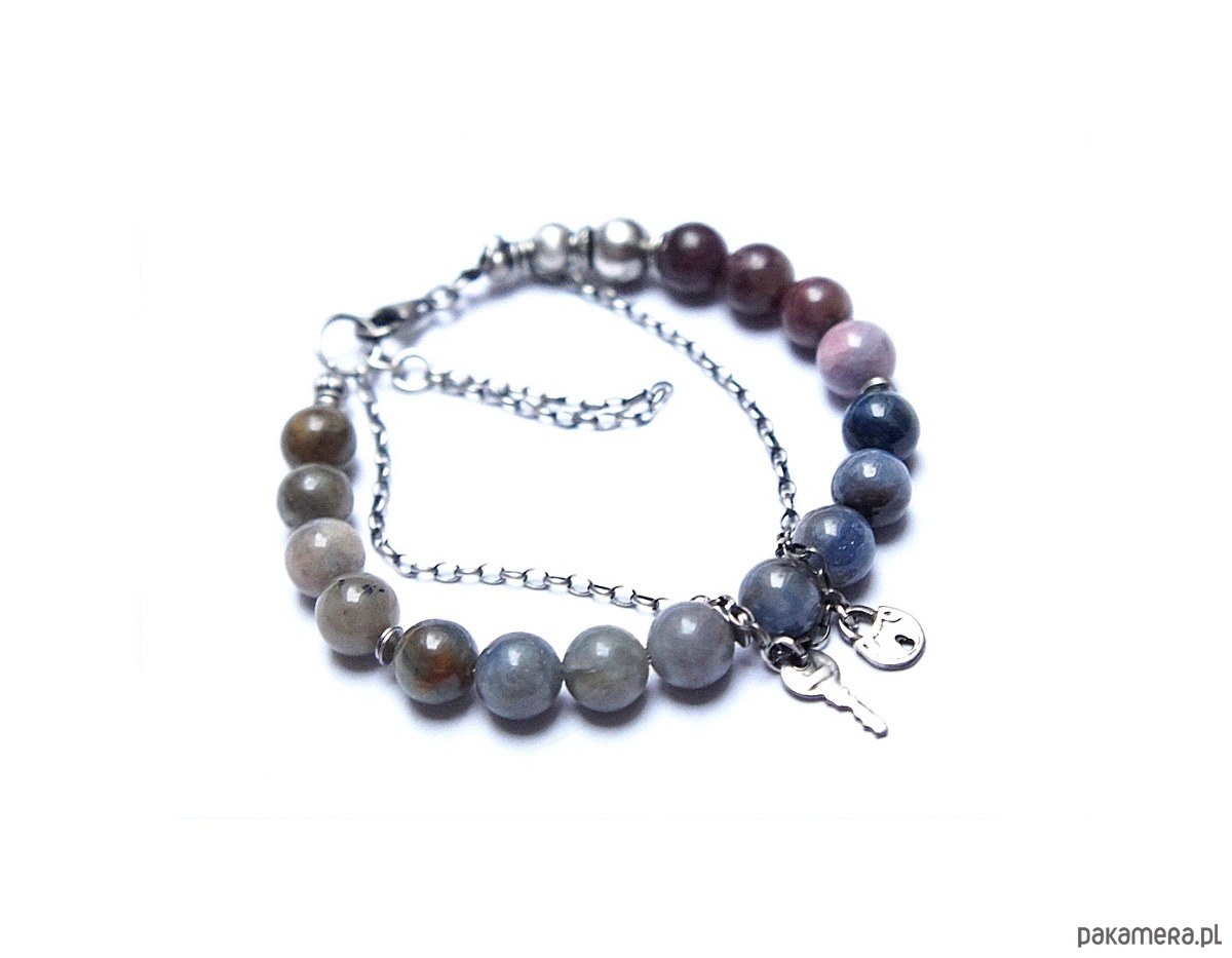 bransoletki z kamieni naturalnych Sapphire and ruby mix vol. 5  bransoletka 4
