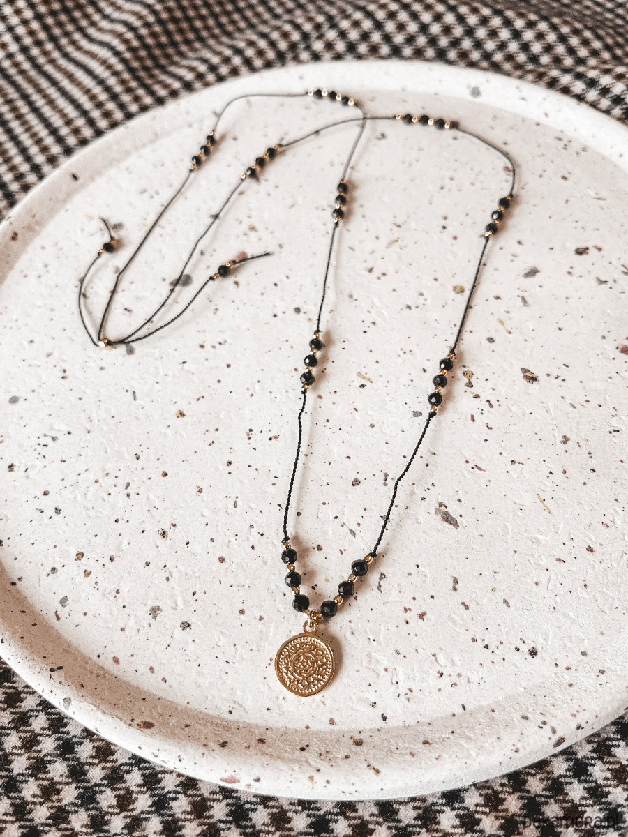 wisiory Naszyjnik z zawieszką czarny turmalin 3