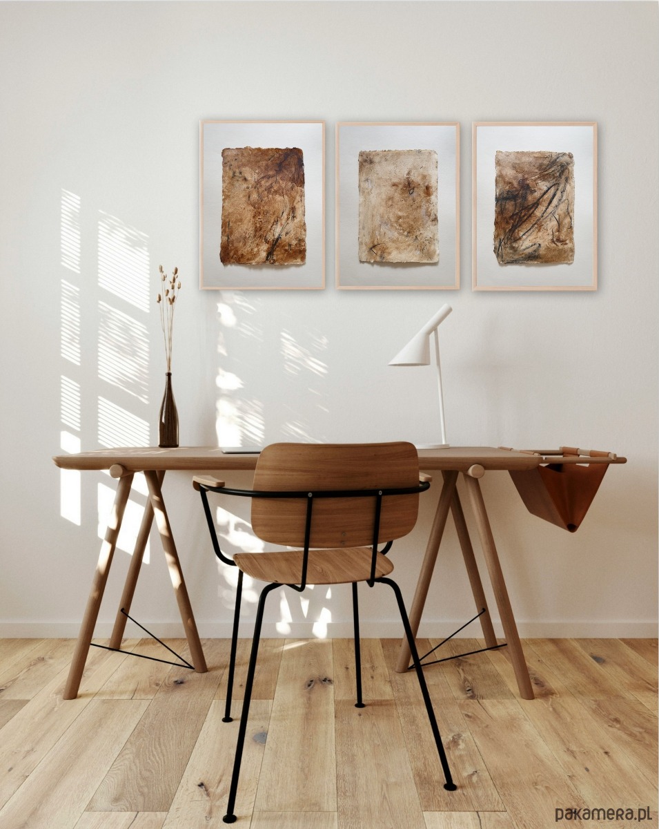 obrazy Abstrakcja wabi sabi nr 09, pigmenty ziemne, akryl 5