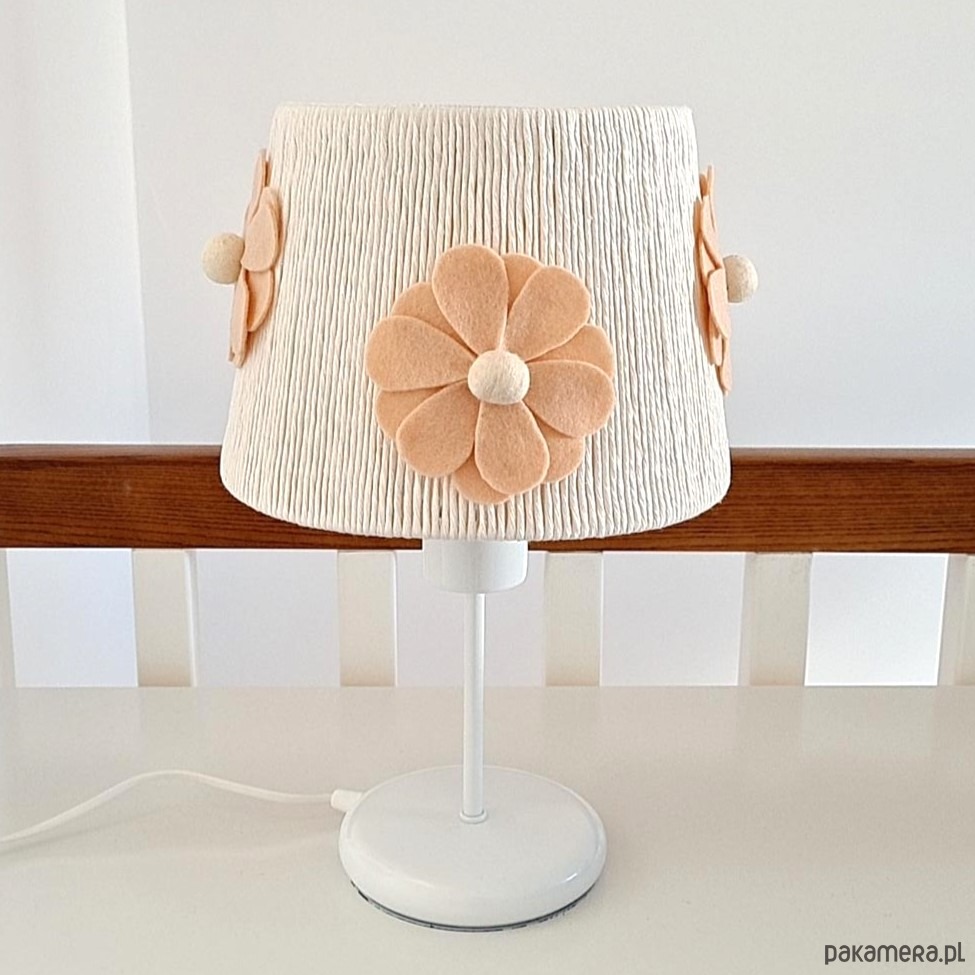 lampy do pokoju dziecka Klosz do lampki nocnej "Kwiaty nude" 5