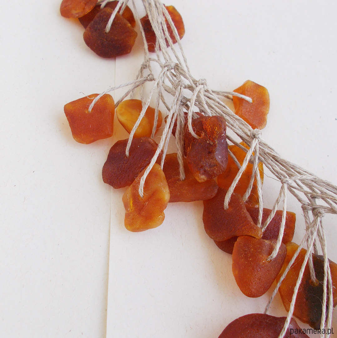 kolie Bałtycki bursztyn surowy naszyjnik unikat 9