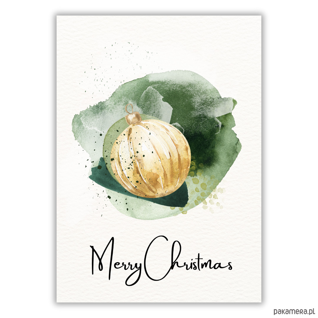 plakaty Plakat Golden Christmas bauble 1