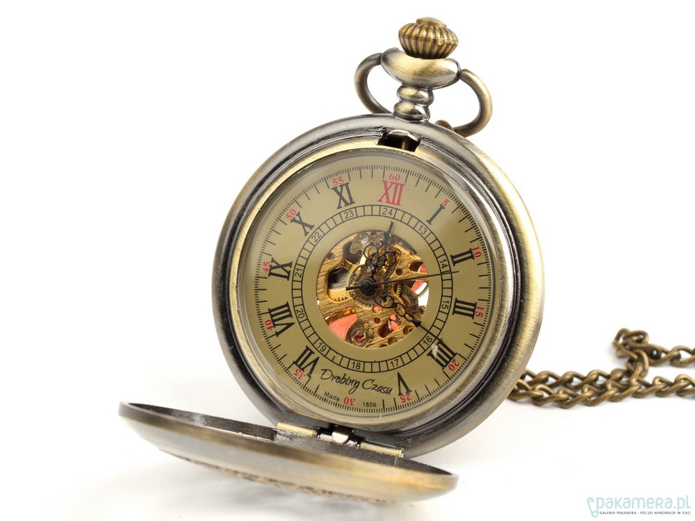 zegarki na łańcuszku Rzeźbiony Brąz - Drobiny Czasu 1