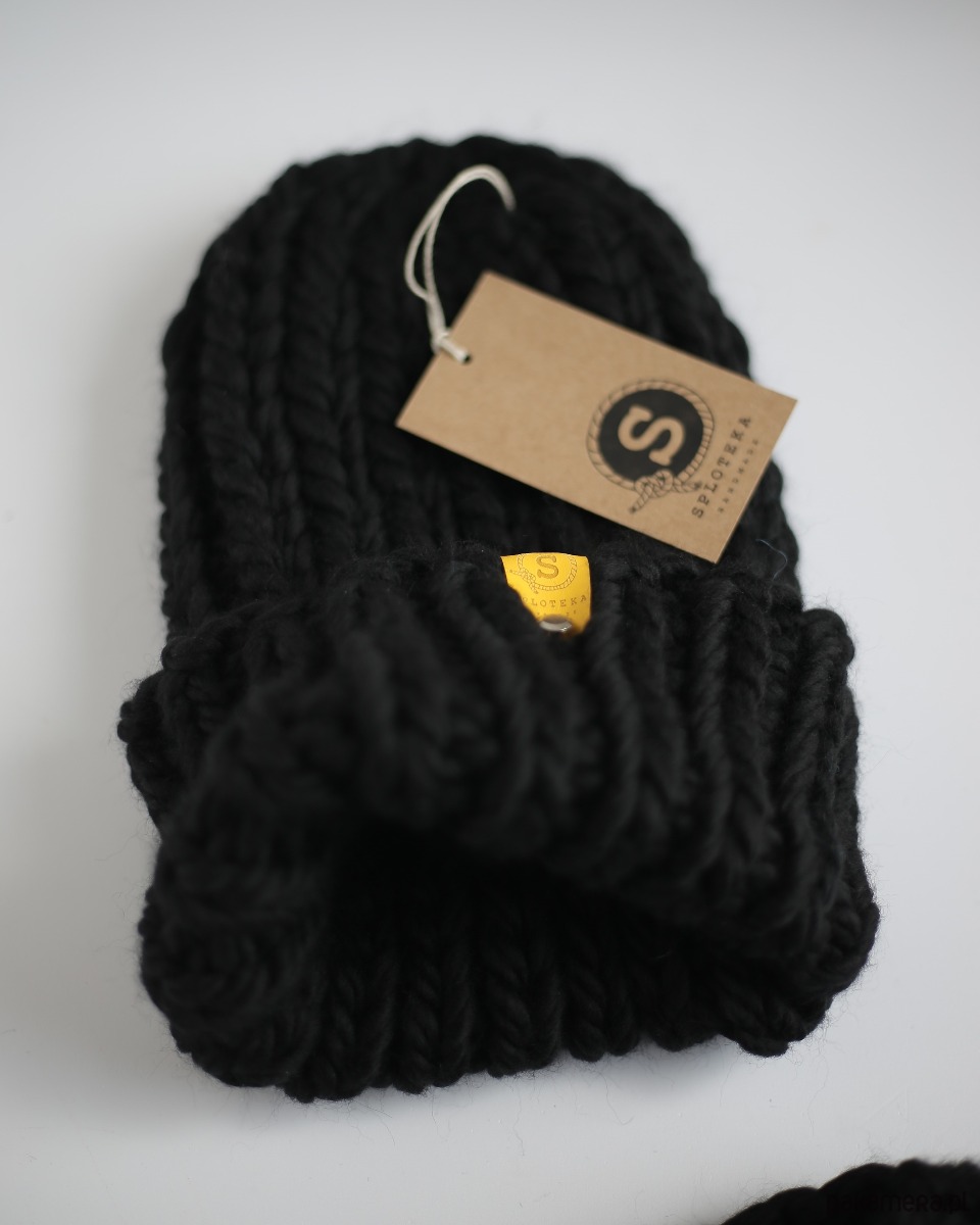 czapki damskie Wełniana czapka zimowa peruvian WOOLY czarna 3