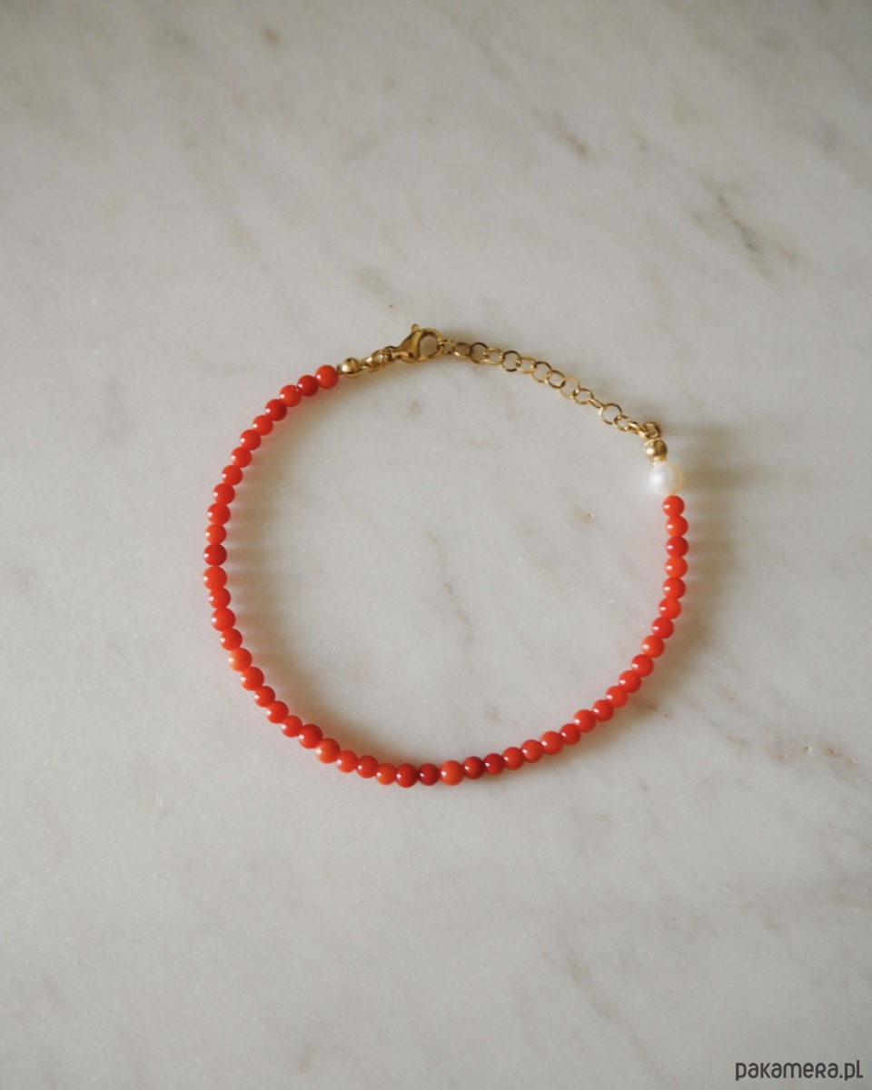 bransoletki z kamieni naturalnych Bransoletka z kamieni naturalnych koral 2