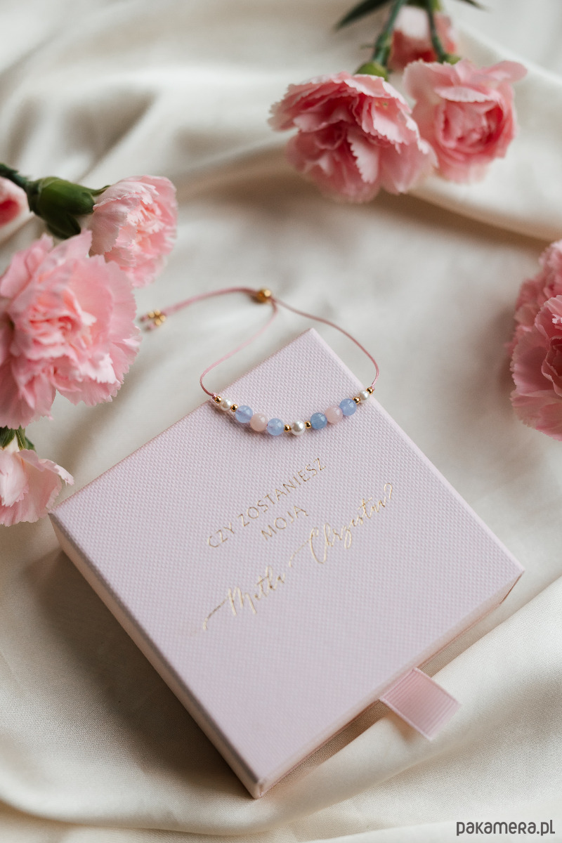 bransoletki na sznurku Bransoletka z dedykacją dla mamy chrzestnej 2