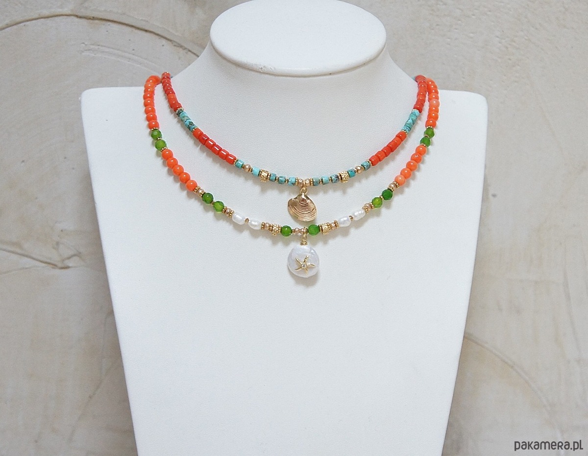 chokery Sea collection - Koral orange vol 3 /choker/ 10.07.25 5