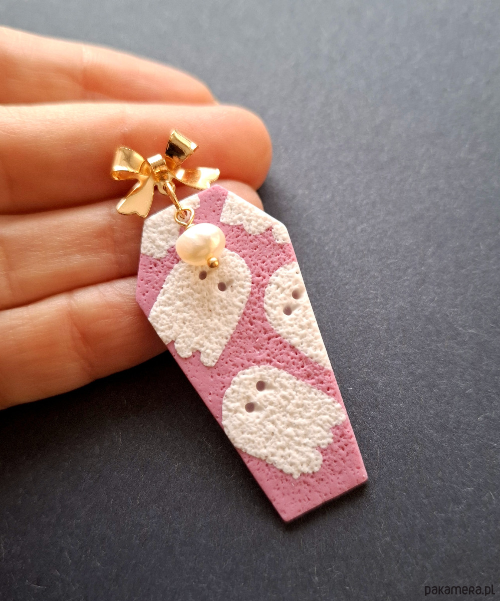 kolczyki z masy plastycznej Kolczyki sweet boo no3 2