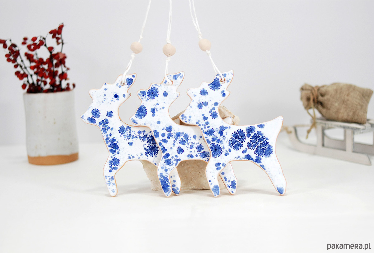 ozdoby choinkowe Ceramiczny renifer - dekoracja choinkowa 6