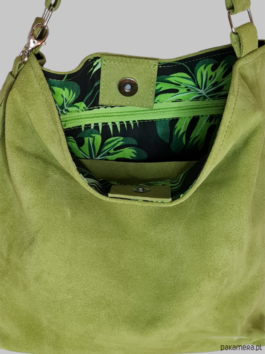 torby na ramię Zamszowa Shopper Bag, Boho. Duża torebka na ramię skóra zamszowa 5