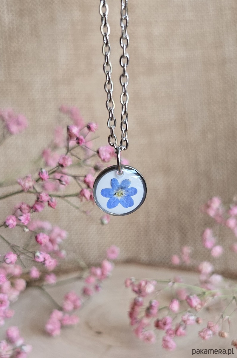 wisiory Wisiorek z niezapominajką niezapominajka 1