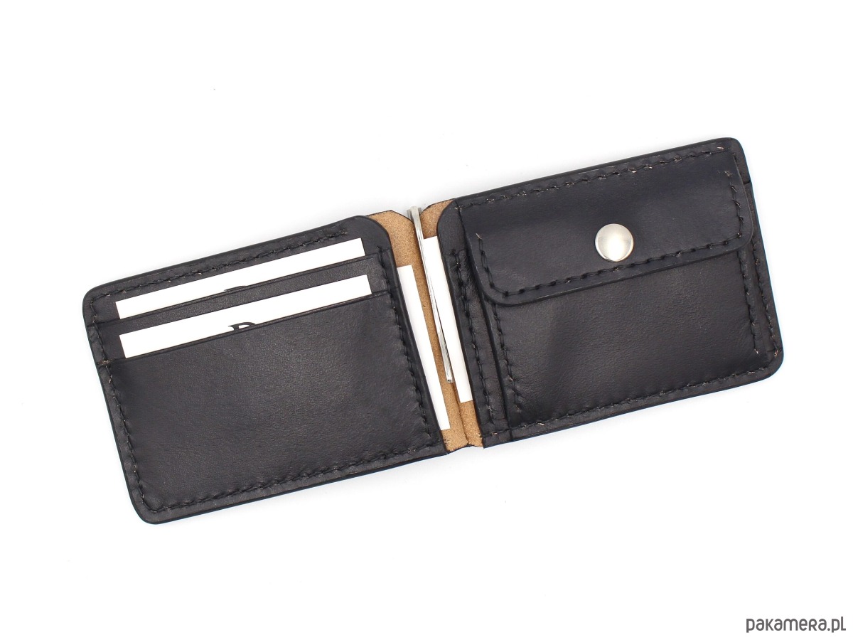 portfele męskie Portfel skórzany z klipsem 5