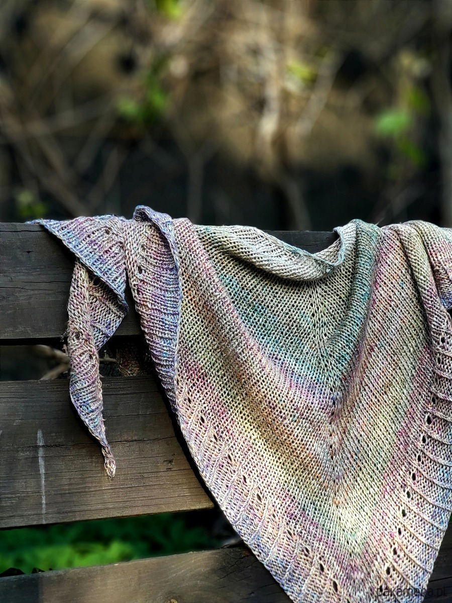 szale damskie Akwarela / chusta z bawełny 1