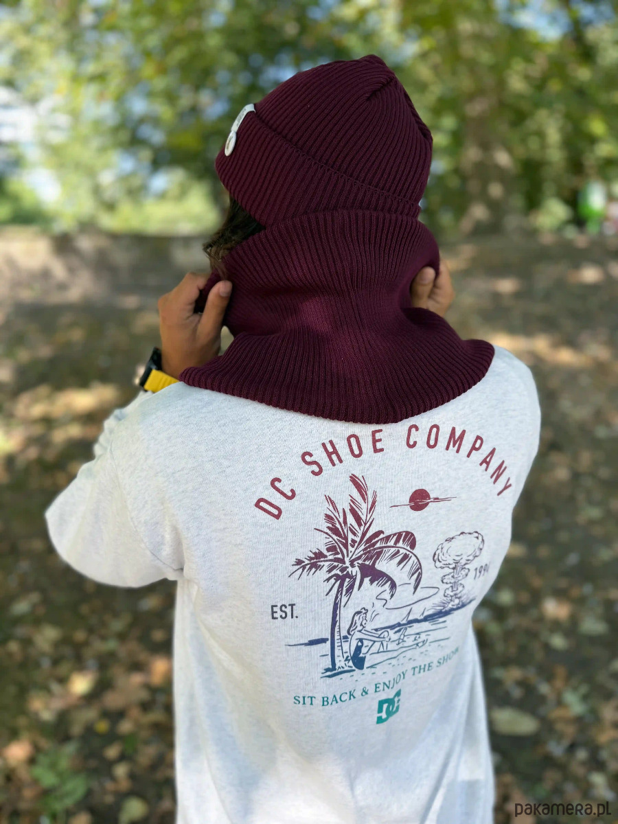 czapki i kapelusze męskie Męska czapka beanie z bawełny logo kolorowe Bordo 4