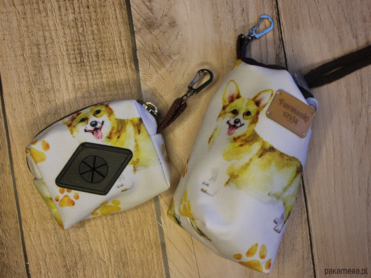 dla zwierząt różne Zestaw saszetka na smaczki i woreczki  # corgi 2