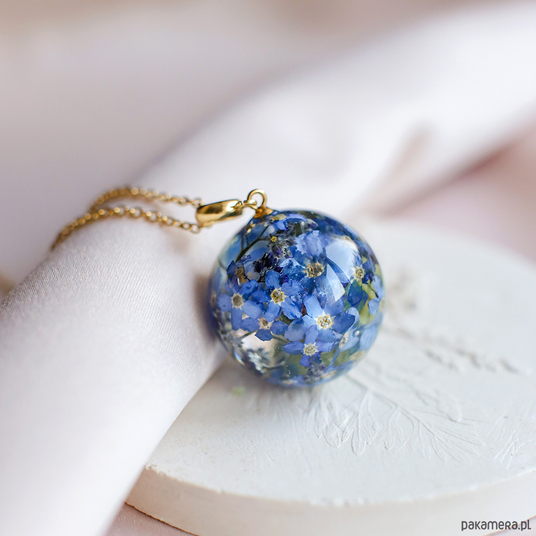 wisiory Wisiorek z niezapominajkami 1