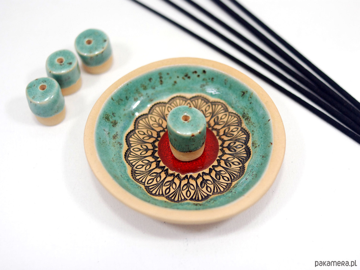 Podstawki pod kadzidełka Ceramiczna podstawka na kadzidło, świeczkę, biżuterię 1