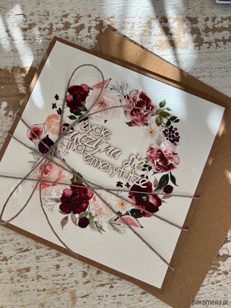 kartki scrapbooking Podziękowanie za współpracę - Kartka ręcznie robiona na emeryturę 1
