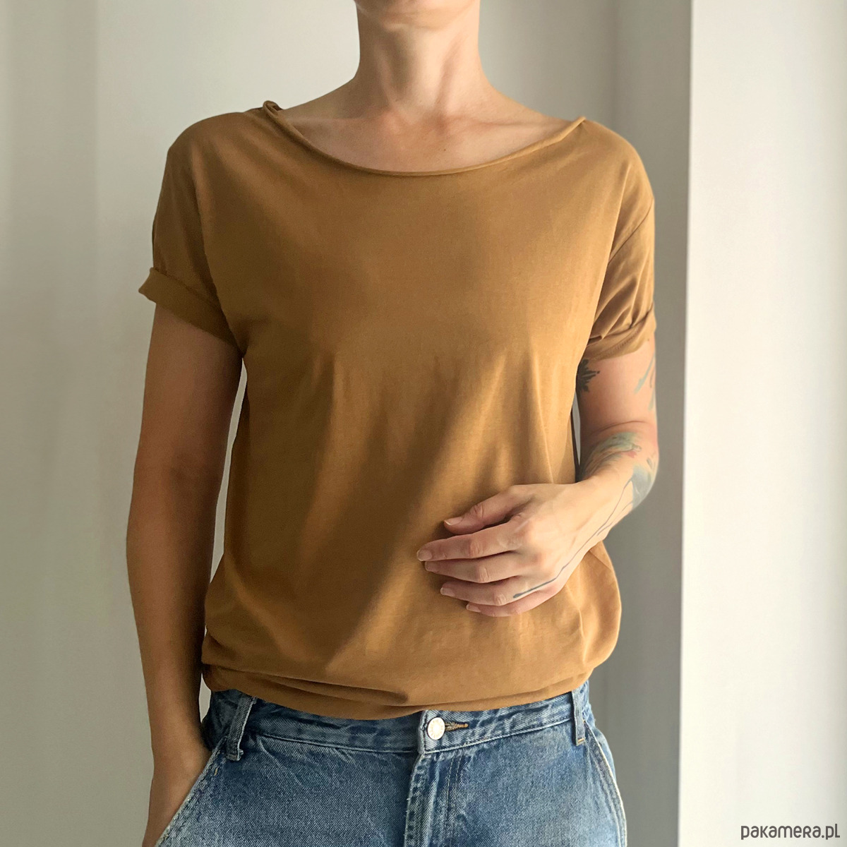 t-shirt damskie Orzech Oversize 2