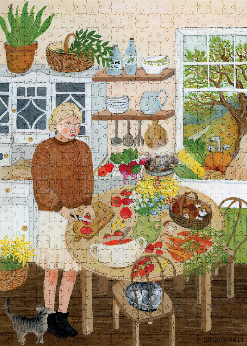 puzzle dla dzieci Muno Puzzle Domowe Przetwory by Asia Spettel 500 el. w ozdobnej tubie 1