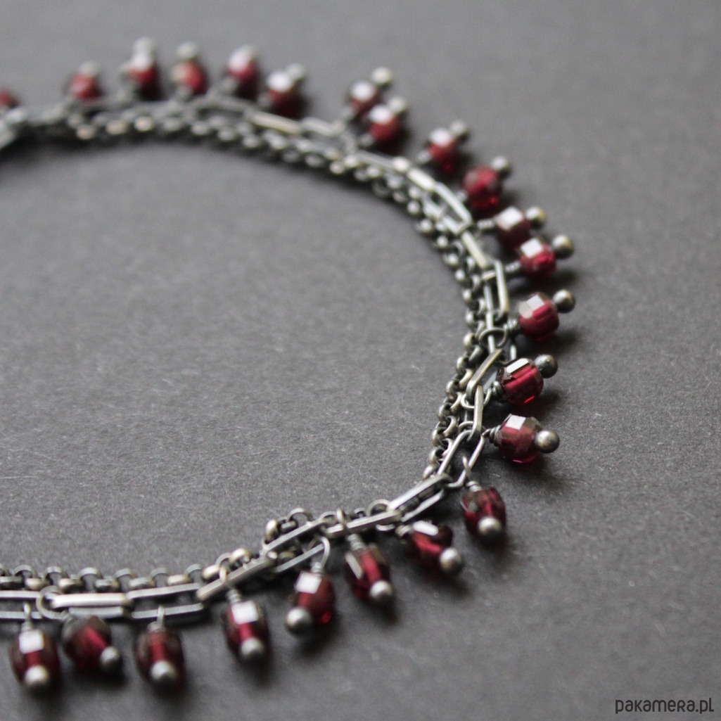 bransoletki z kamieni naturalnych Bransoletka Granatka 4