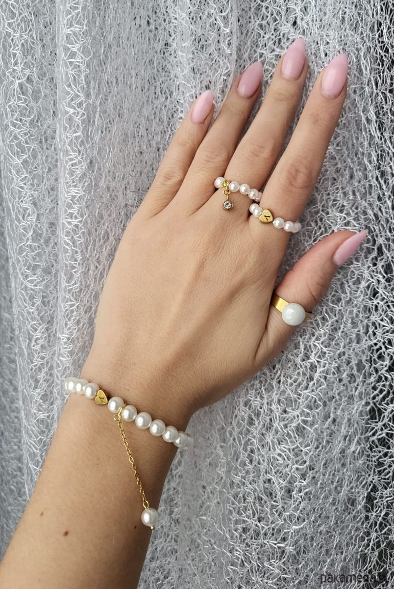 bransoletki z kamieni naturalnych Bransoletka z krawatką perły Luxury Me 6