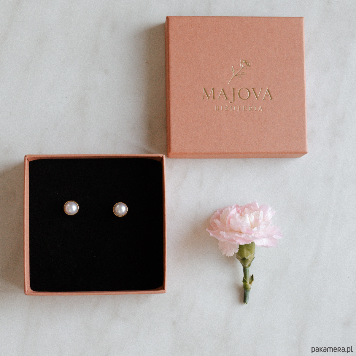 kolczyki pozłacane Kolczyki pozłacane Minimal Pearl 1