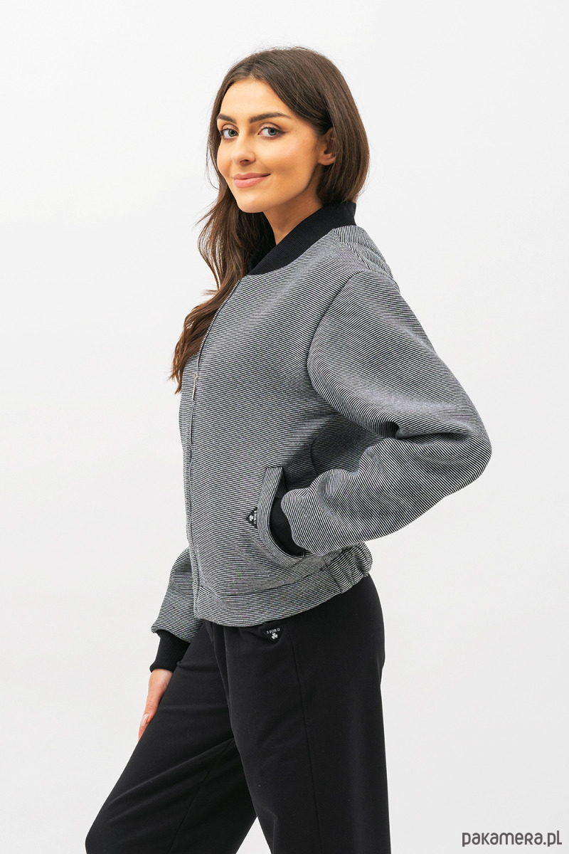 kurtki damskie Kurtka dresowa ,,HANA" w paski 1