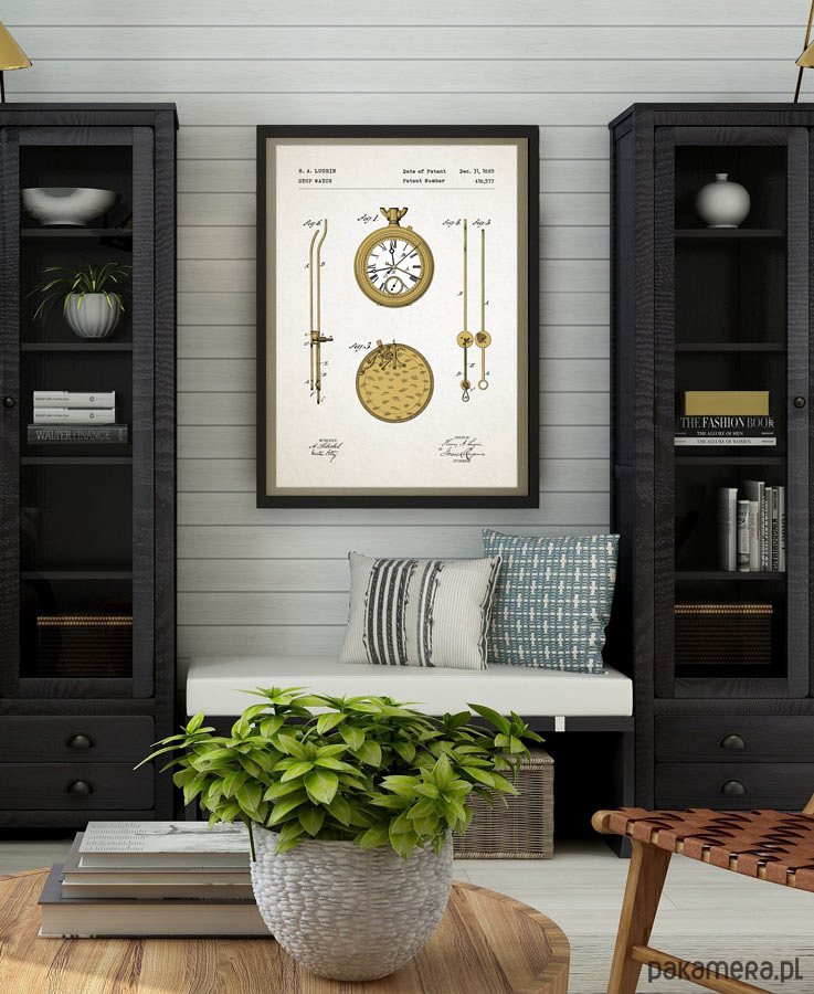 plakaty Zegarek - patent - plakat 50x70 cm 3
