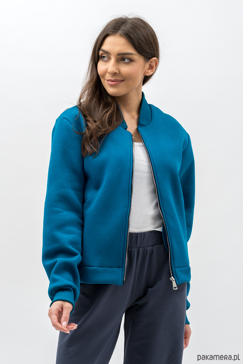 kurtki damskie Kurtka dresowa ,,HANA" petrol 1