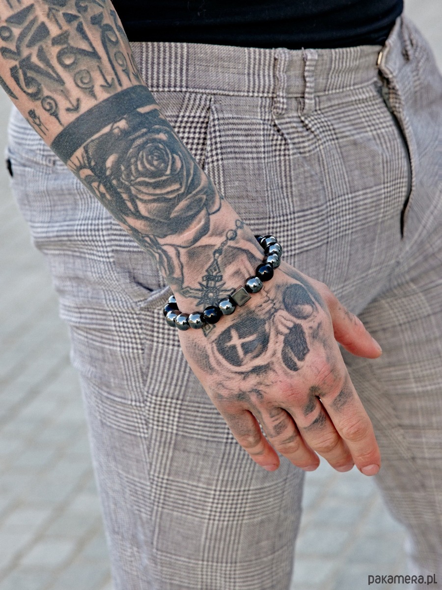 biżuteria męska Męska bransoletka z kamieniem wojowników 2