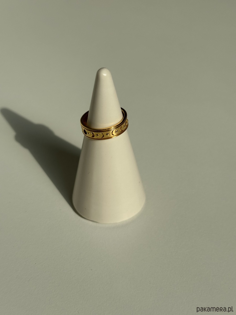 pierścionki srebrne Srebrna obrotowa obrączka z fazami księżyca i gwiazdami 2