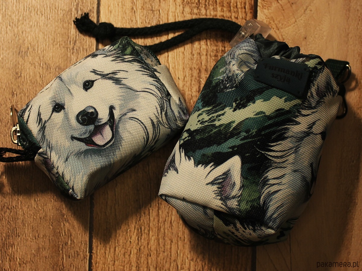 dla zwierząt różne Zestaw saszetka na smaczki i woreczki  # samojed 1
