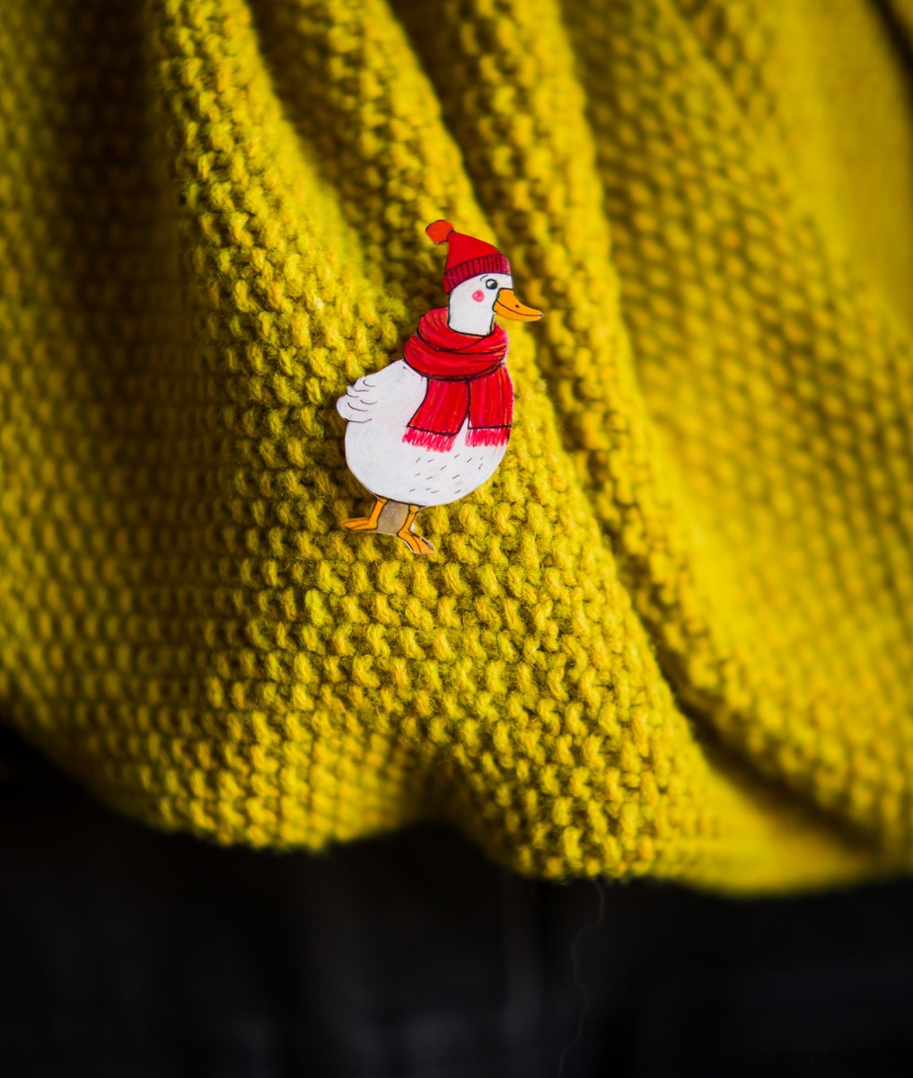 biżuteria dla dzieci Broszka gąska Balbinka 2