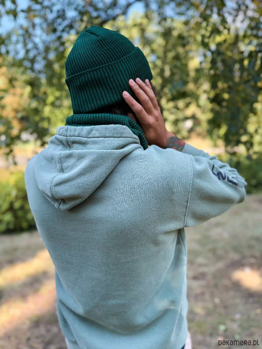 czapki damskie Męska czapka beanie z bawełny logo kolorowe Zielony 5