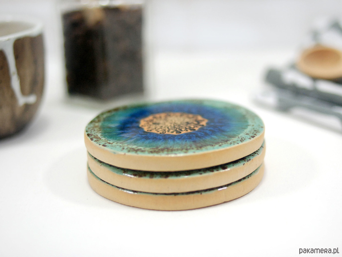 podkładki do kuchni Komplet ceramicznych podkładek - laguna 8