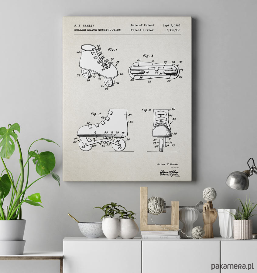 plakaty Rolki - patent - plakat 50x70 cm 3