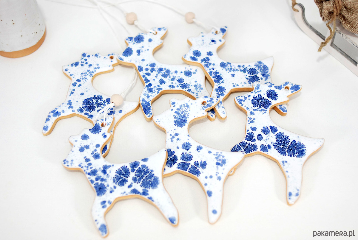 ozdoby choinkowe Ceramiczny renifer - dekoracja choinkowa 5