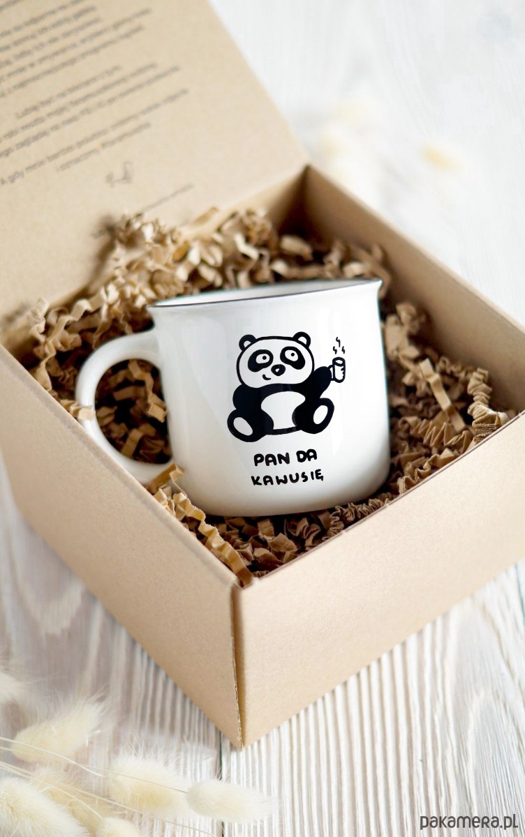kubki Kubek PanDa Kawusię, dla miłośnika kawy 1