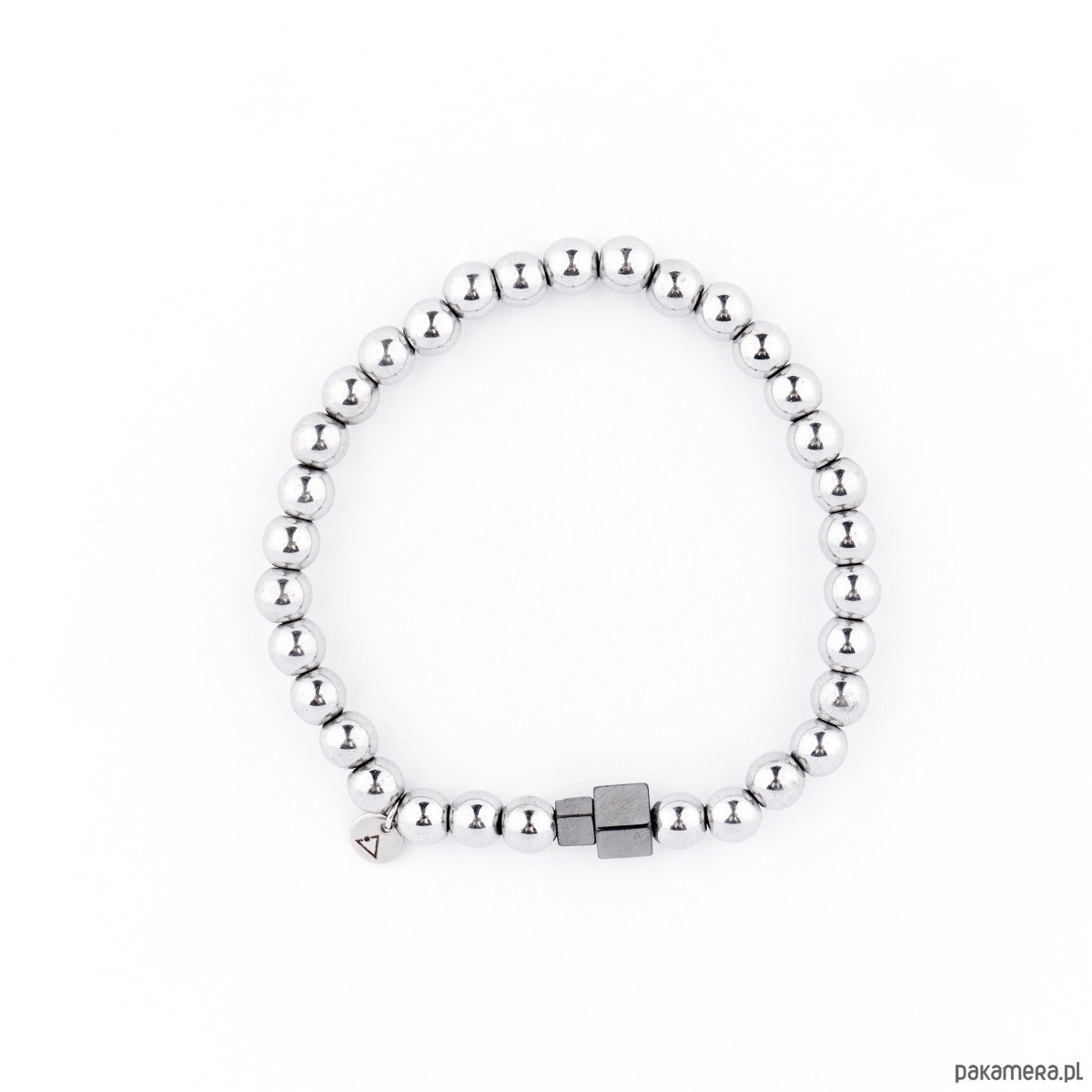 biżuteria męska Set 2 męskich bransoletek-  geometryczne hematyty 1