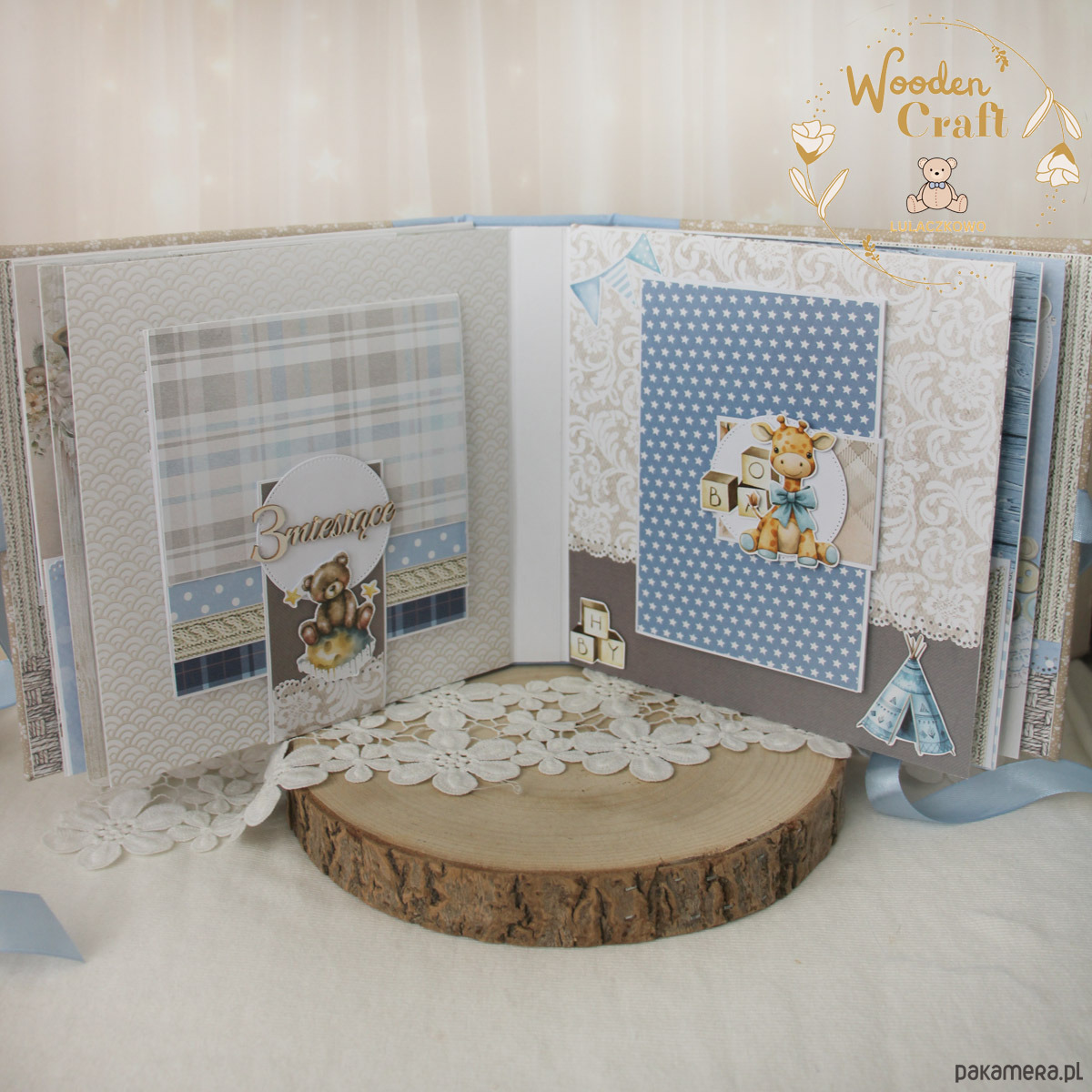 notatniki i albumy Album dziecięcy na chrzest, roczek, narodziny "Boy's Little World"GOTOWY 4