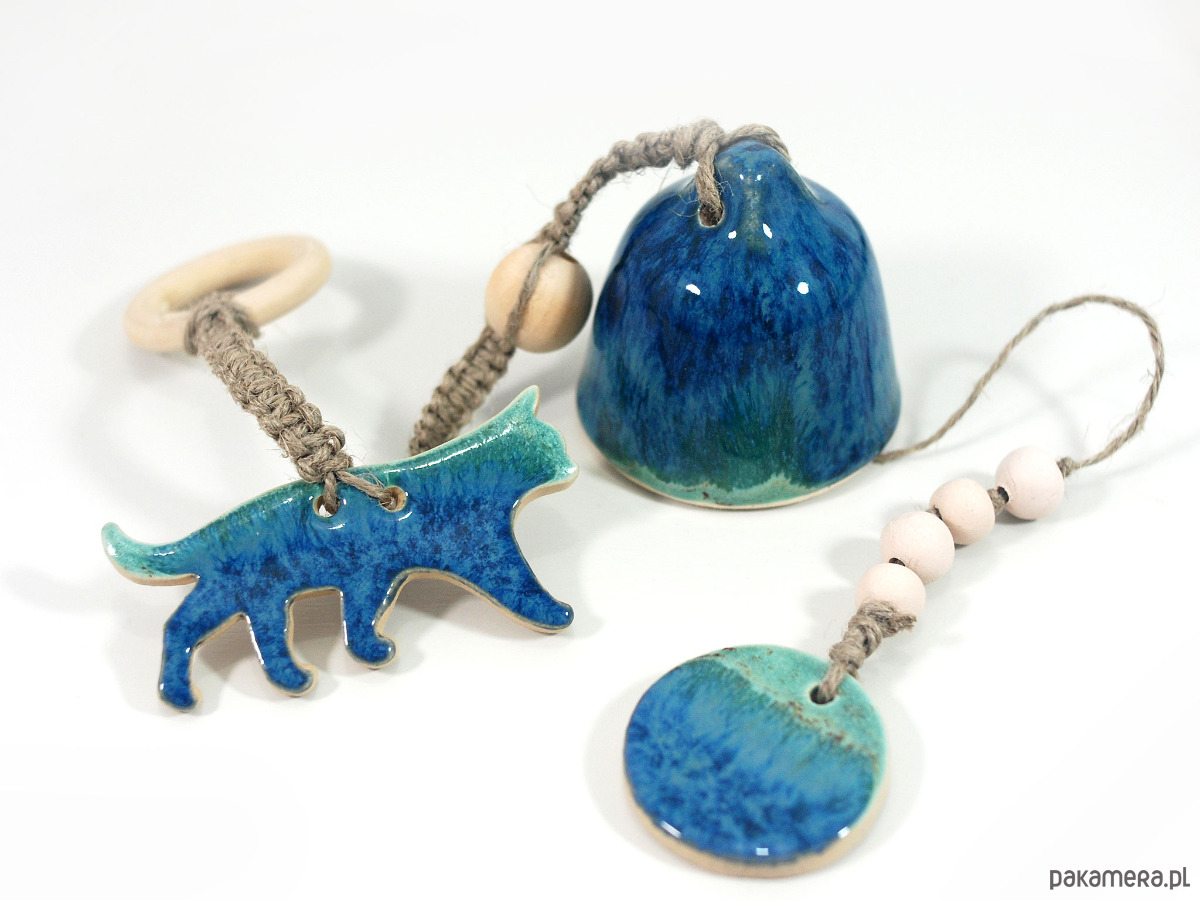 Ozdoby na ścianę Wisząca ozdoba ceramiczna do salonu lub sypialni - kocie sprawy 8