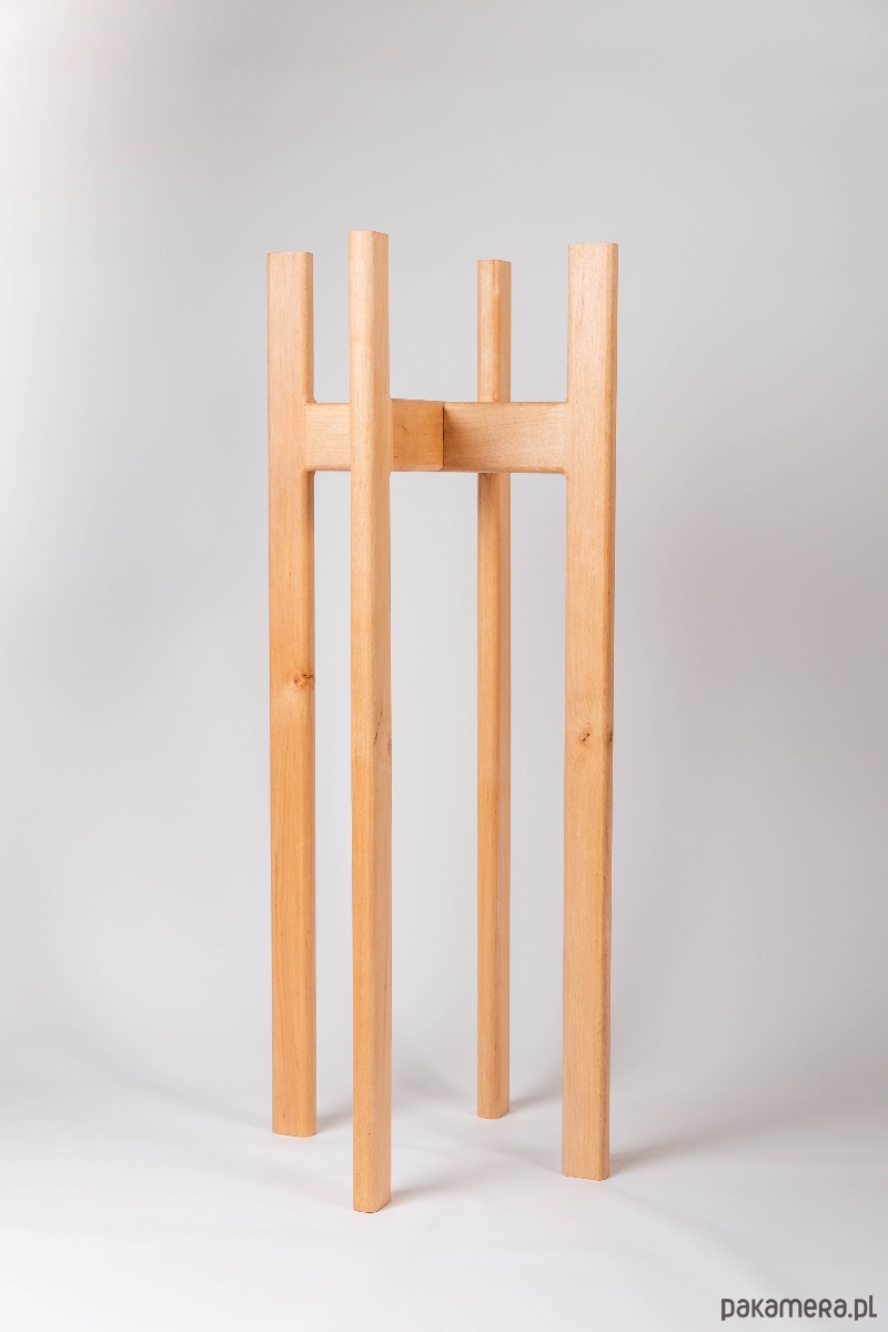 kwietniki Kwietnik drewniany wysoki, podstawa na donice, stojak na rośliny 3