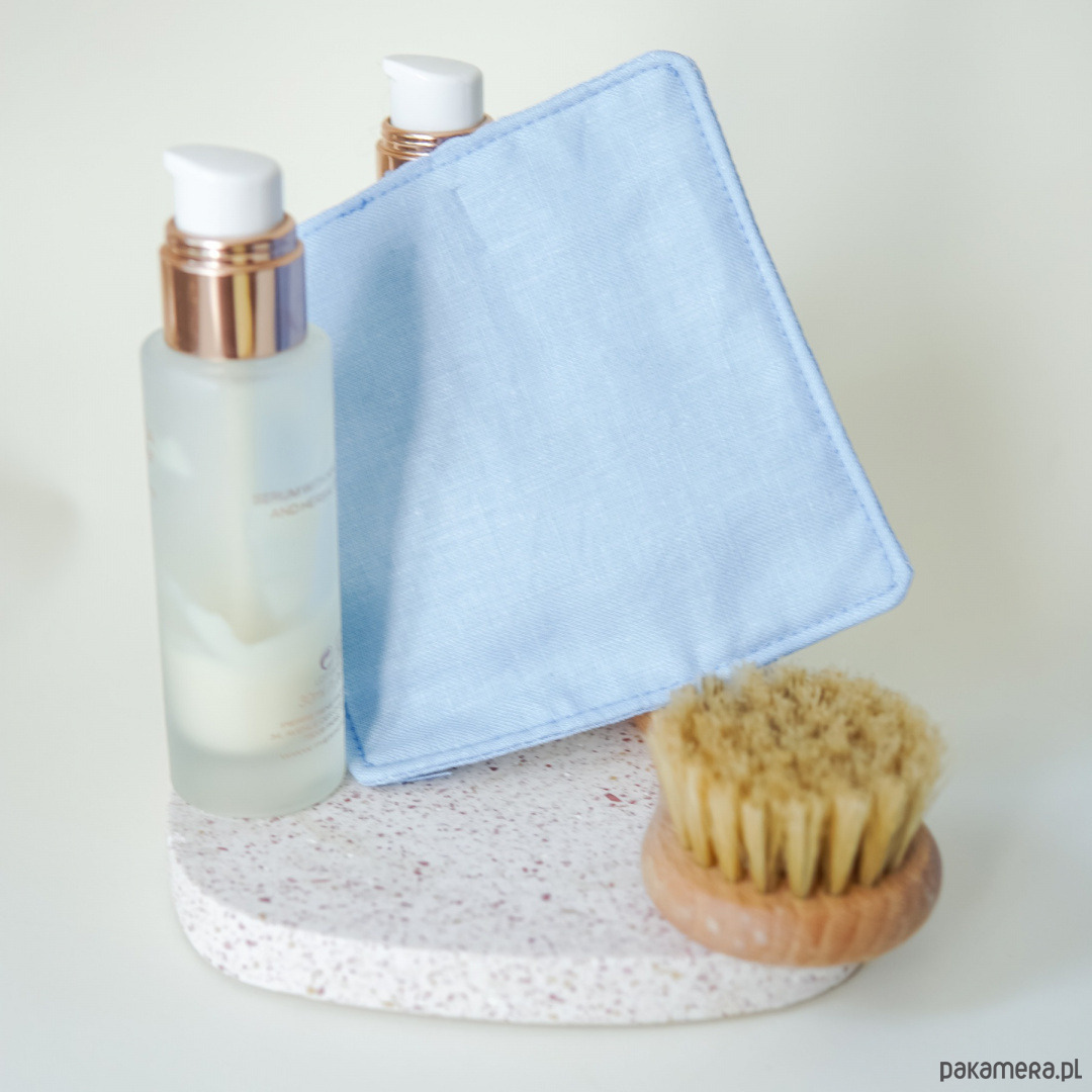 opaski do włosów Zestaw domowe spa - niebieski len 1