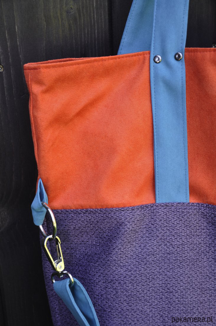 torby na ramię Torba na ramię-color block-fiolet,pom.,turkus 3