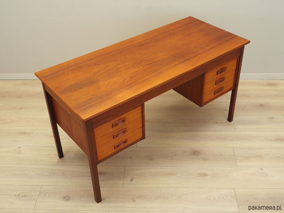 biurka Biurko tekowe, duński design, lata 70, produkcja: Dania 3