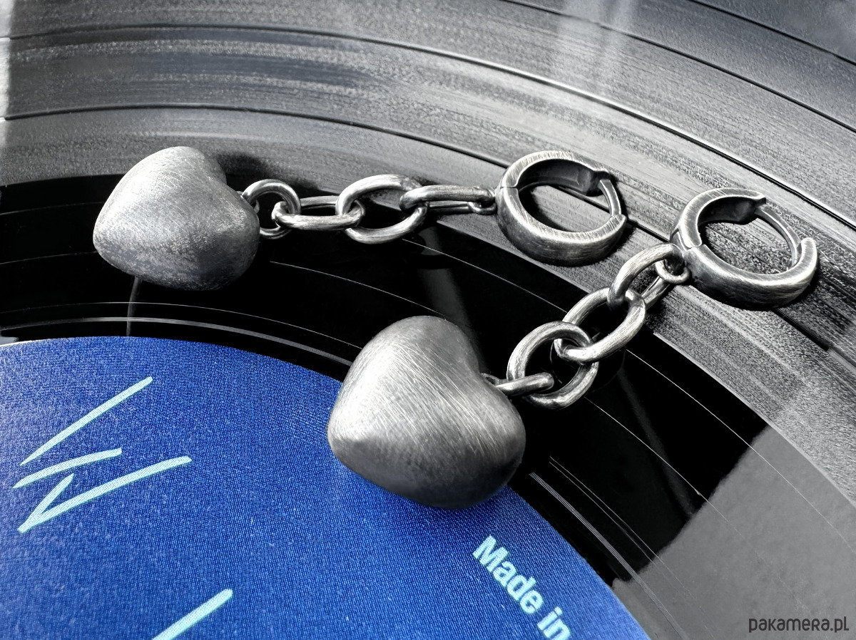 kolczyki srebrne Oksydowane kolczyki srebrne duże Serduszka Rockstar 3