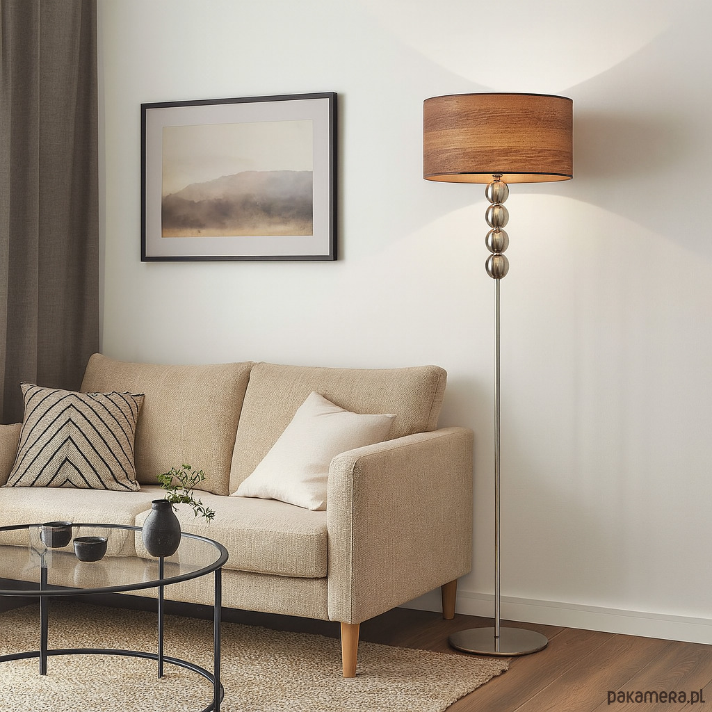 lampy podłogowe Designerska lampa stojąca z kulami do salonu BERMUDY ECO 3