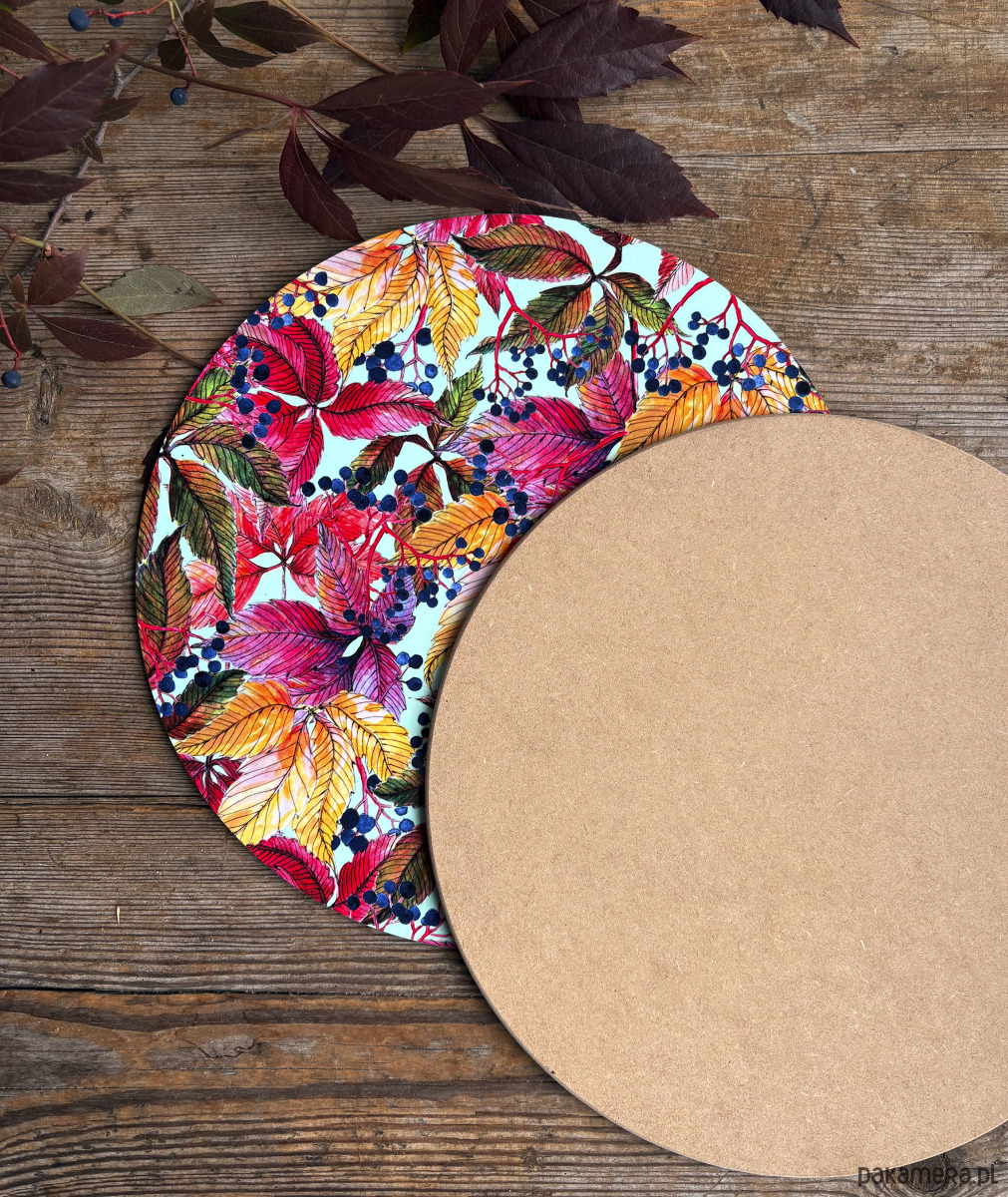 podkładki do kuchni Podkładka pod talerz- Winobluszcz- Jesień- Ilustracja 1