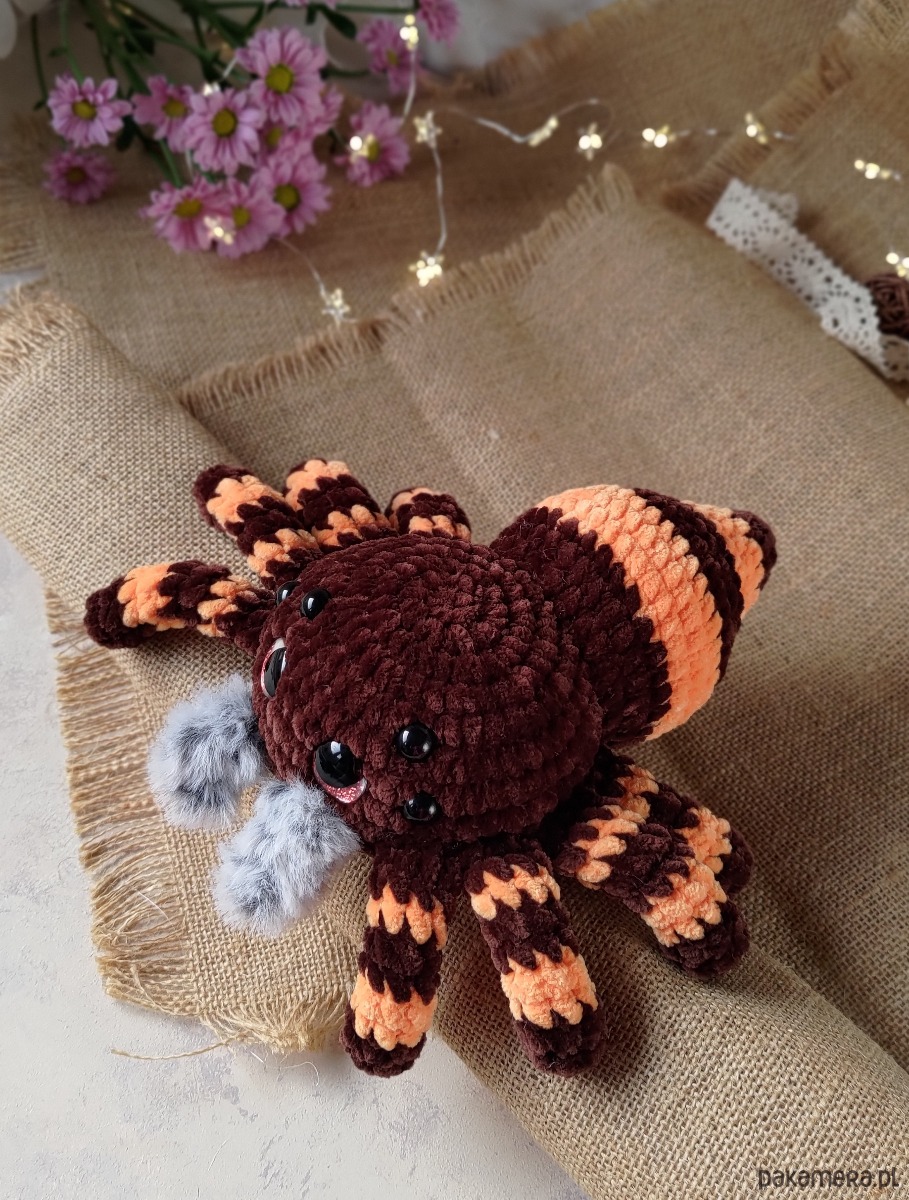 misie i maskotki Duży pajączek, Pająk pluszowy, Przytulanka dla dziecka, Maskotka na prezent 3